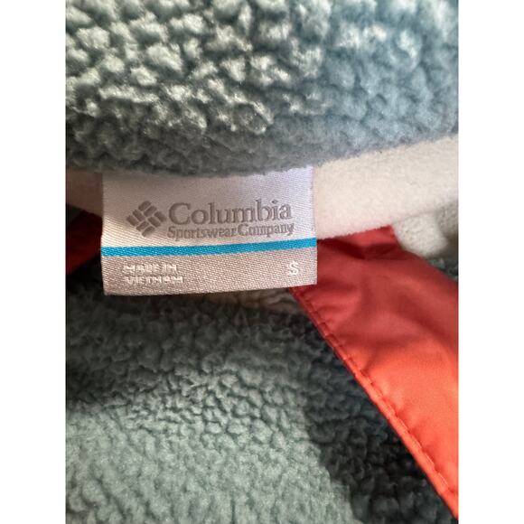 Columbia Sherpa Fleece Half Snap Pullover Colorblock Cabincore Gorpcore (Small) - Picture 5 of 6
